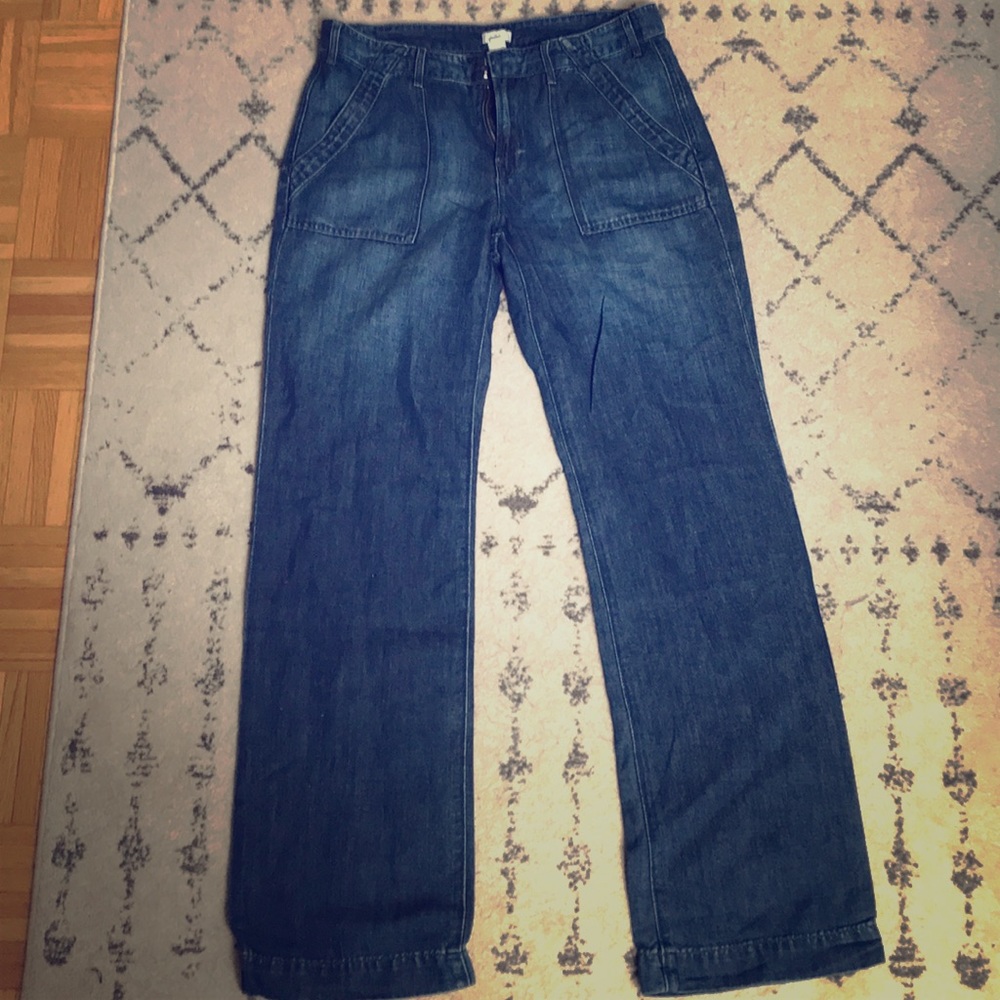 J Crew Wide Leg Jeans - Blue
